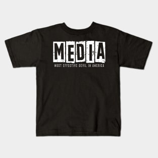 Media, Most Effective Devil In America. v3 Kids T-Shirt